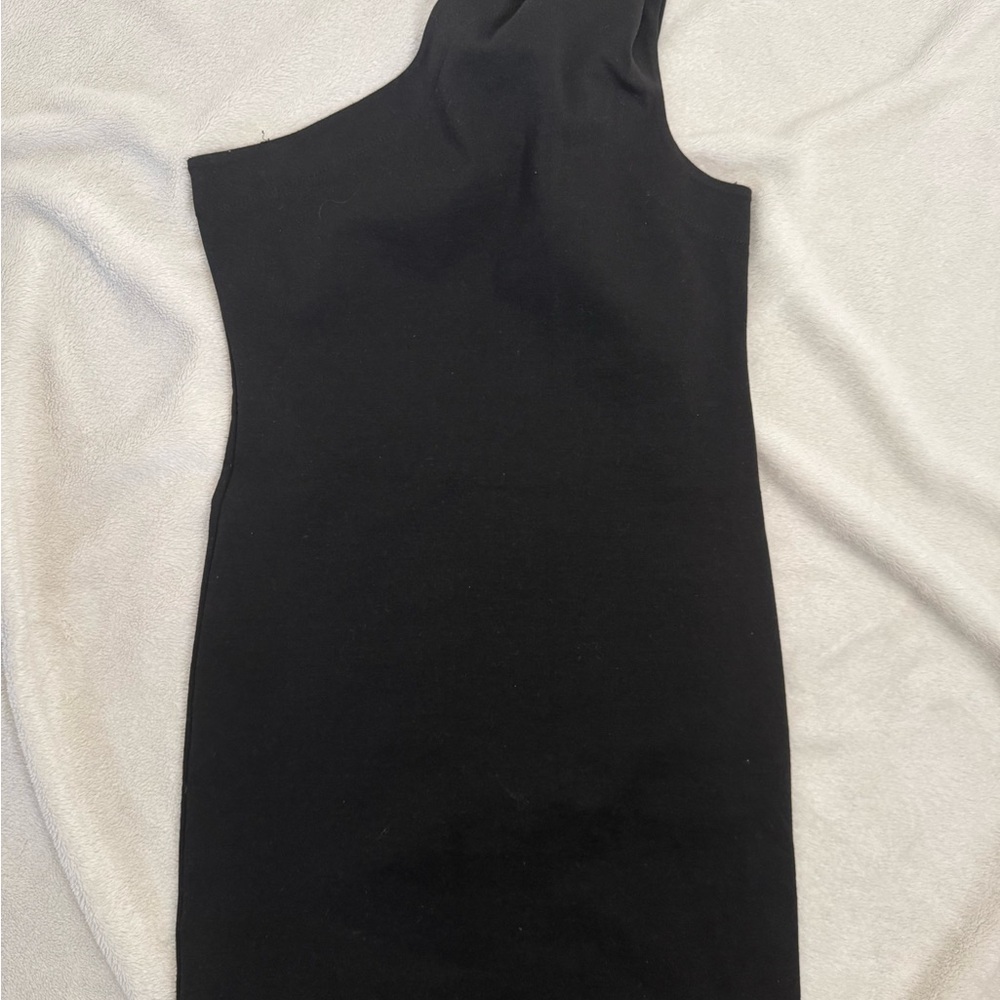 BCBGeneration Black Bodycon One Shoulder Sleeveless Cocktail Dress